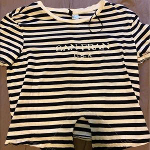 San Francisco Striped crop top